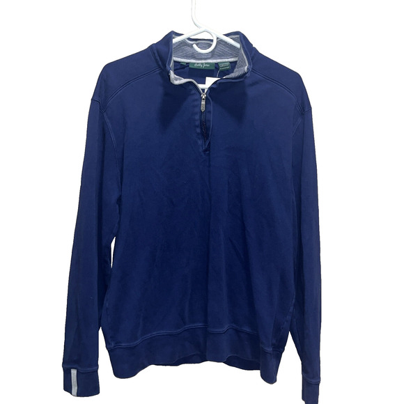 Bobby Jones Other - Bobby Jones Men's Golf Zip Pull Over Sweater Blue L Peruvian Cotton Casual